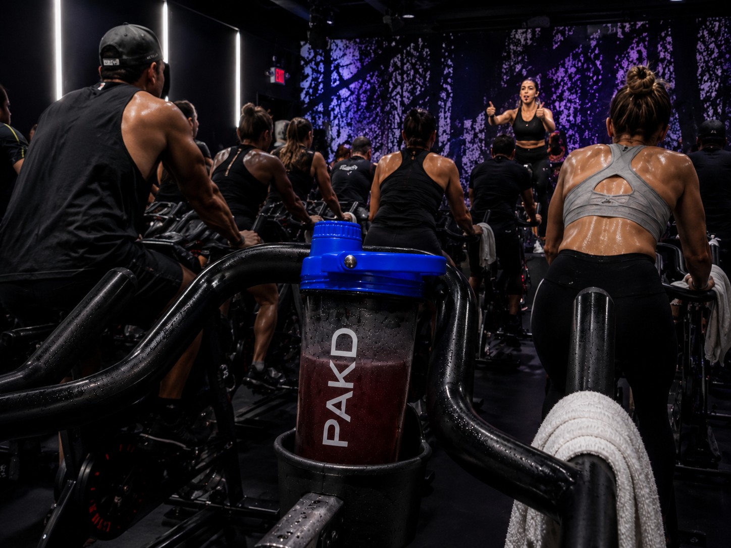 PAKD Fuel Shkr in active use during a spin class